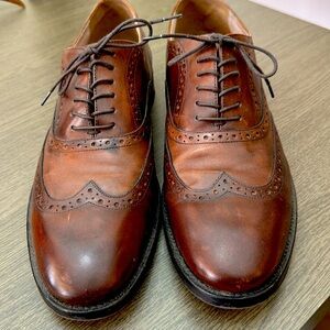 Brown Leather Wing Tip Shoes